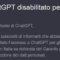 Chat GPT bloccato in italia